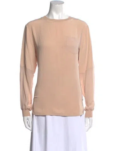 Pre-owned Joseph Silk Crew Neck Blouse In Pink