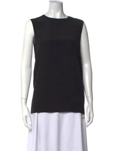 Pre-owned Joseph Silk Crew Neck Top In Black