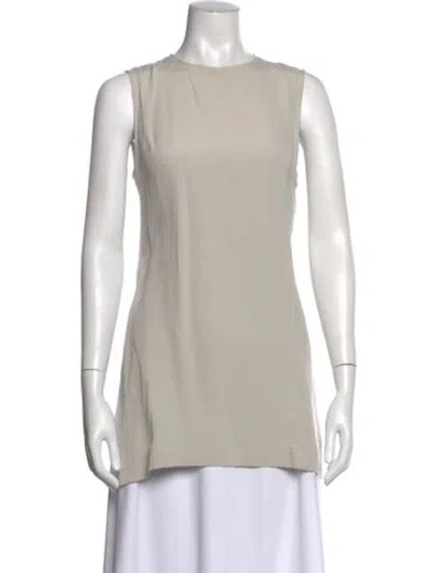 Pre-owned Joseph Silk Crew Neck Top In Gray