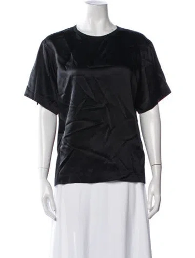 Pre-owned Joseph Silk Crew Neck T-shirt In Black