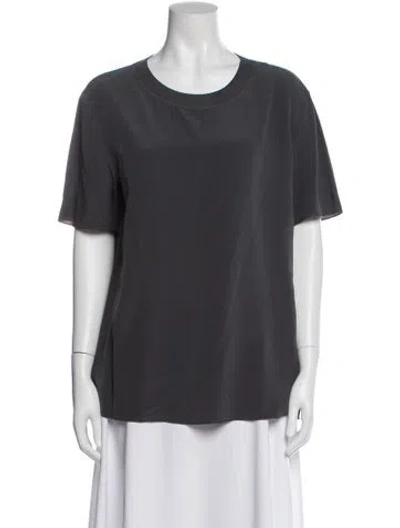 Pre-owned Joseph Silk Crew Neck T-shirt In Gray
