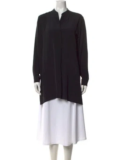 Pre-owned Joseph Silk Crew Neck Tunic In Black