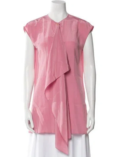 Pre-owned Joseph Silk Crew Neck Tunic W/ Tags In Pink