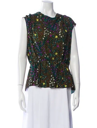 Pre-owned Joseph Silk Floral Print Blouse In Multi