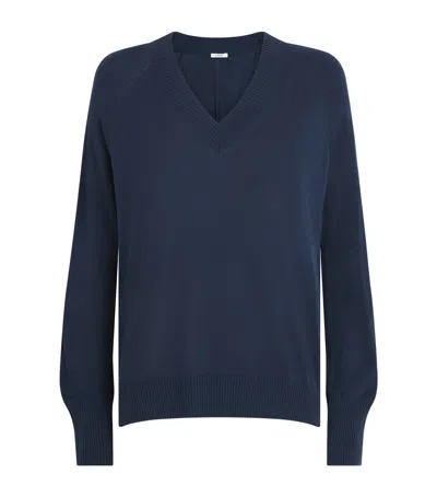 Joseph Silk Gallow Sweater In Blue