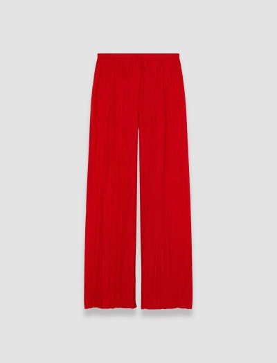 Joseph Silk Habotai Thoresby Trousers In Crimson