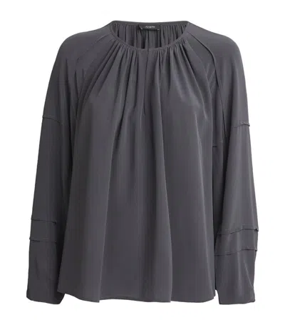 Joseph Silk Havre Blouse In Grey