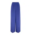 Joseph Silk Hulin Wide-leg Trousers In Blue