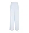 Joseph Silk Hulin Wide-leg Trousers In Blue