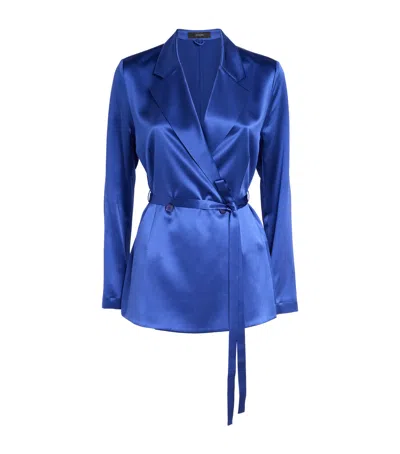 Joseph Silk Joubert Blazer In Blue