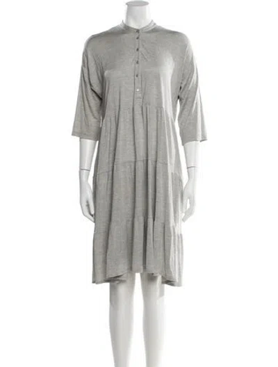 Pre-owned Joseph Silk Knee-length Dress In Gray