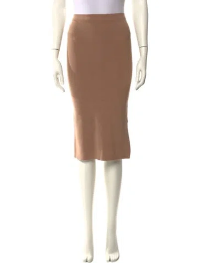 Pre-owned Joseph Silk Knee-length Skirt In Brown