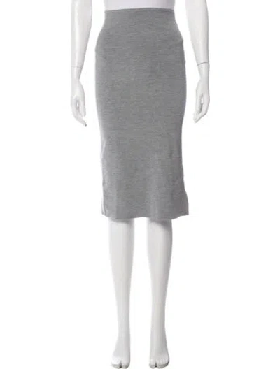Pre-owned Joseph Silk Knee-length Skirt In Gray