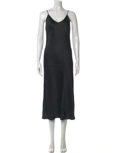 Pre-owned Joseph Silk Long Dress In Blue