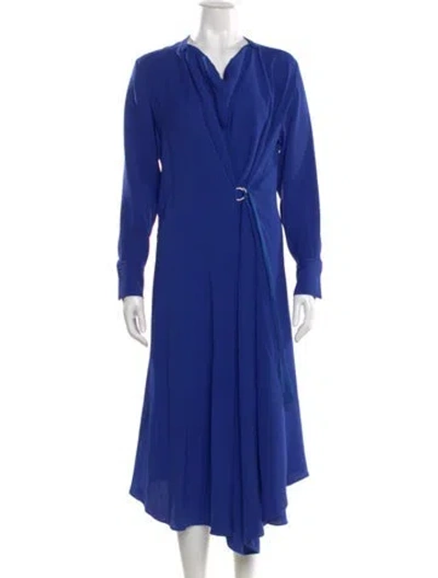 Pre-owned Joseph Silk Long Dress In Blue