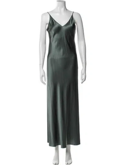 Pre-owned Joseph Silk Long Dress In Gray