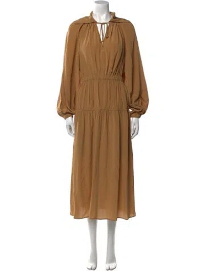 Pre-owned Joseph Silk Long Dress In Neutral