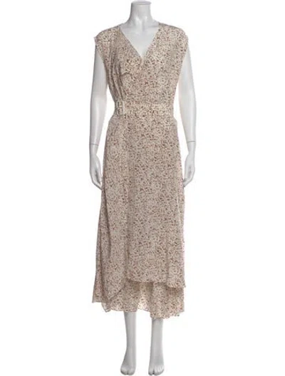 Pre-owned Joseph Silk Long Dress In Neutral