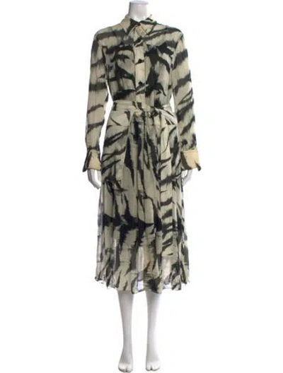Pre-owned Joseph Silk Long Dress In Neutral