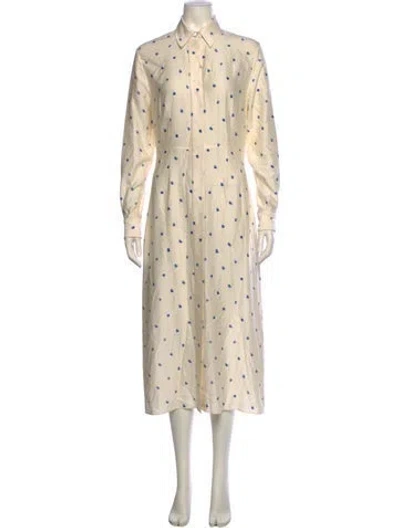 Pre-owned Joseph Silk Long Dress In Neutrals