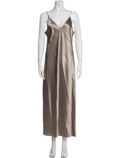 Pre-owned Joseph Silk Long Dress In Neutrals