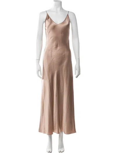 Pre-owned Joseph Silk Long Dress In Neutrals