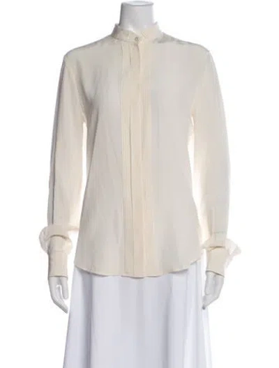 Pre-owned Joseph Silk Long Sleeve Blouse In Neutral