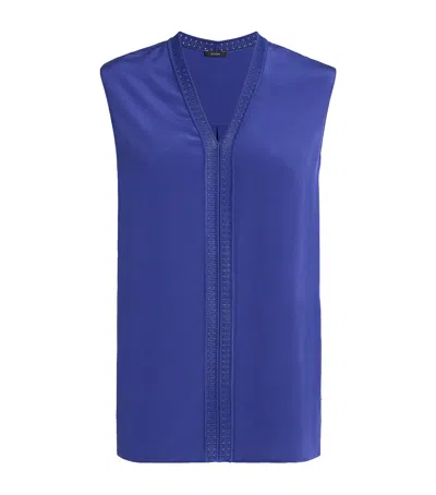 Joseph Silk Louis Blouse In Blue