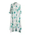 Joseph Silk Marble Print Midi Dress In Multi