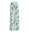 Joseph Thoresby Printed Silk Wide-leg Pants In Green