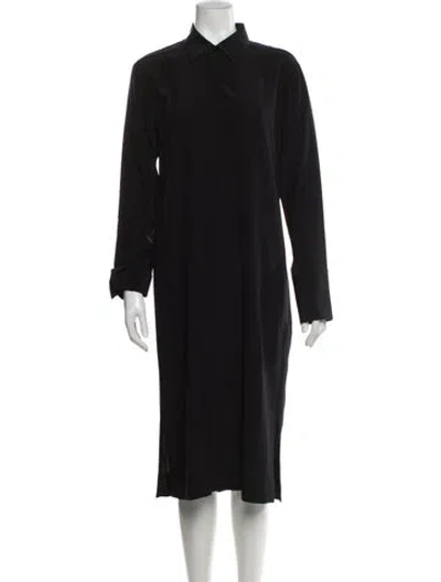 Pre-owned Joseph Silk Midi Length Dress In Black
