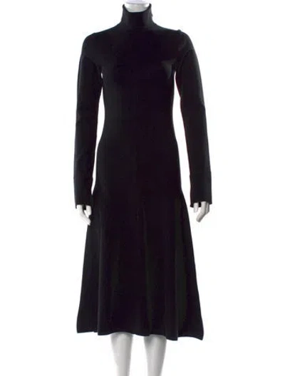 Pre-owned Joseph Silk Midi Length Dress In Black
