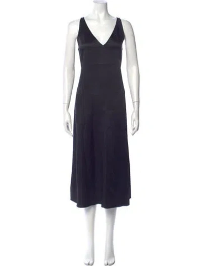 Pre-owned Joseph Silk Midi Length Dress In Blue