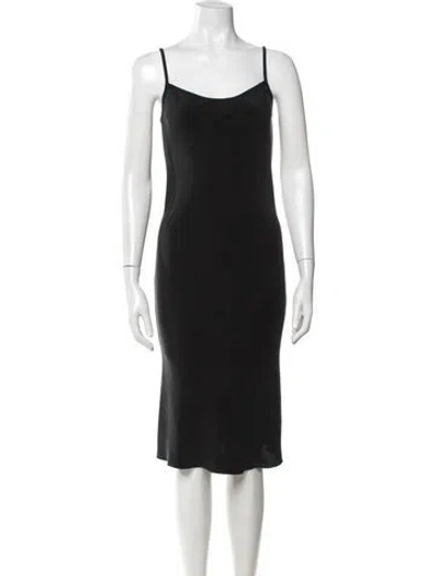Pre-owned Joseph Silk Midi Length Dress In Blue