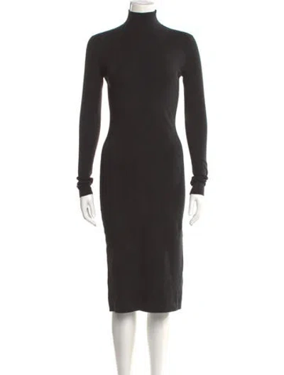 Pre-owned Joseph Silk Midi Length Dress In Green