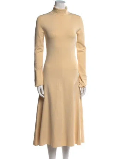 Pre-owned Joseph Silk Midi Length Dress In Neutral