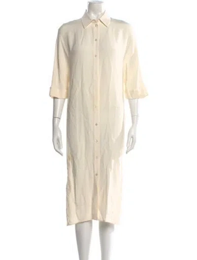Pre-owned Joseph Silk Midi Length Dress In Neutrals