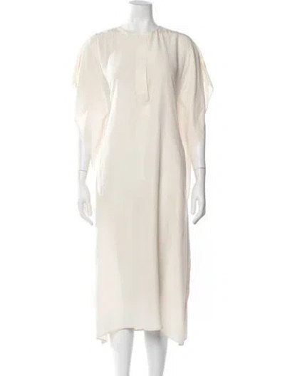 Pre-owned Joseph Silk Midi Length Dress In Neutrals