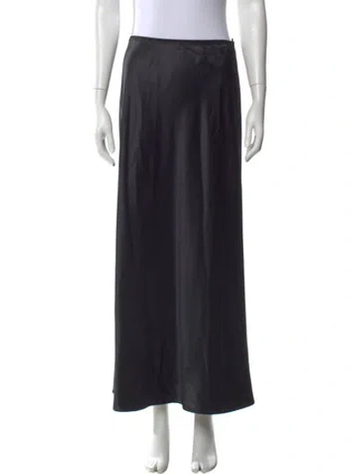 Pre-owned Joseph Silk Midi Length Skirt In Black