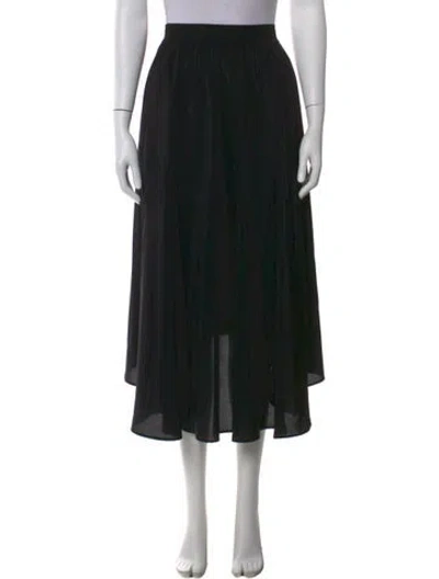 Pre-owned Joseph Silk Midi Length Skirt In Black