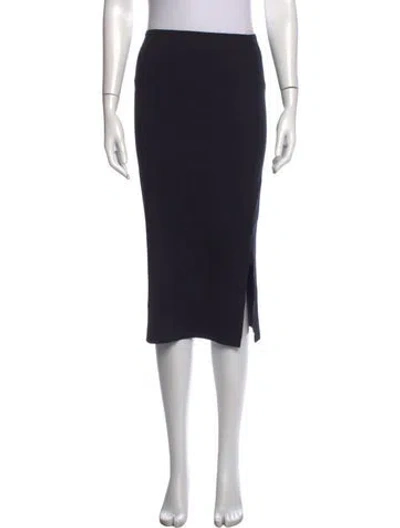Pre-owned Joseph Silk Midi Length Skirt In Black