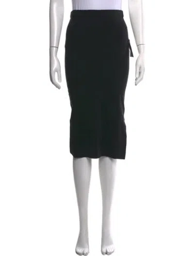 Pre-owned Joseph Silk Midi Length Skirt In Black