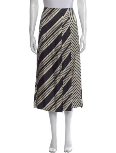 Pre-owned Joseph Silk Midi Length Skirt In Multi