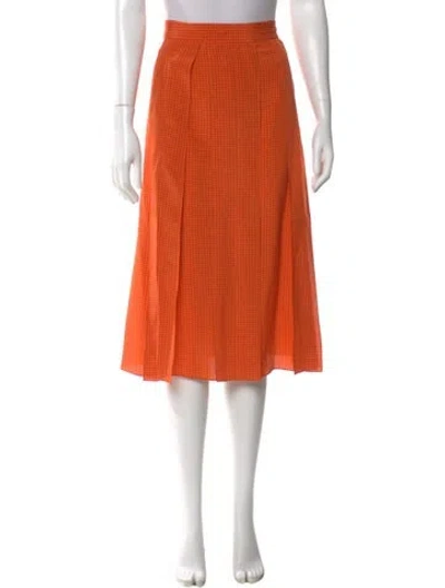 Pre-owned Joseph Silk Midi Length Skirt In Neutral