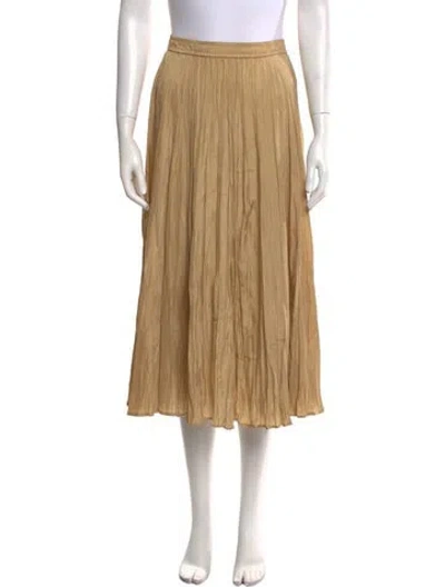 Pre-owned Joseph Silk Midi Length Skirt In Neutral