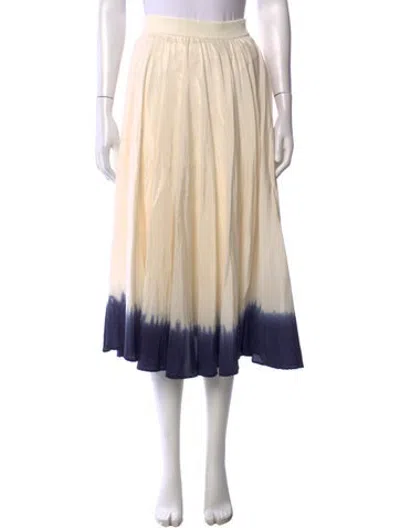 Pre-owned Joseph Silk Midi Length Skirt In Neutrals