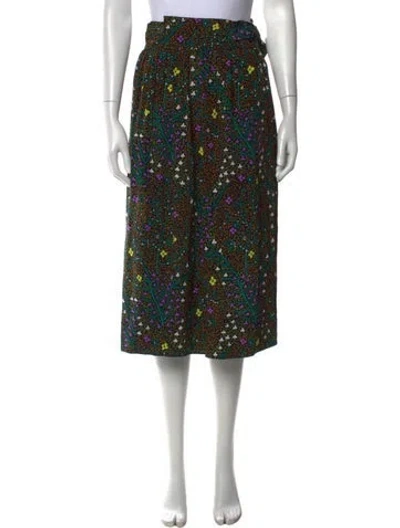 Pre-owned Joseph Silk Midi Length Skirt W/ Tags In Green