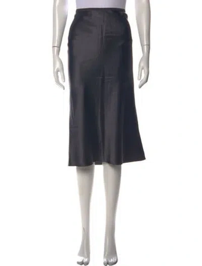 Pre-owned Joseph Silk Midi Length Skirt W/ Tags In Grey