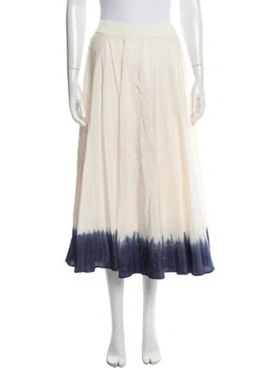 Pre-owned Joseph Silk Midi Length Skirt W/ Tags In White
