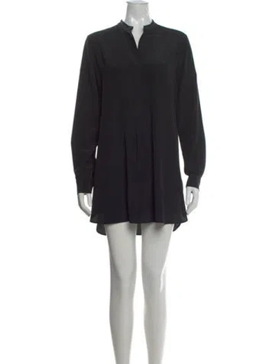 Pre-owned Joseph Silk Mini Dress In Black